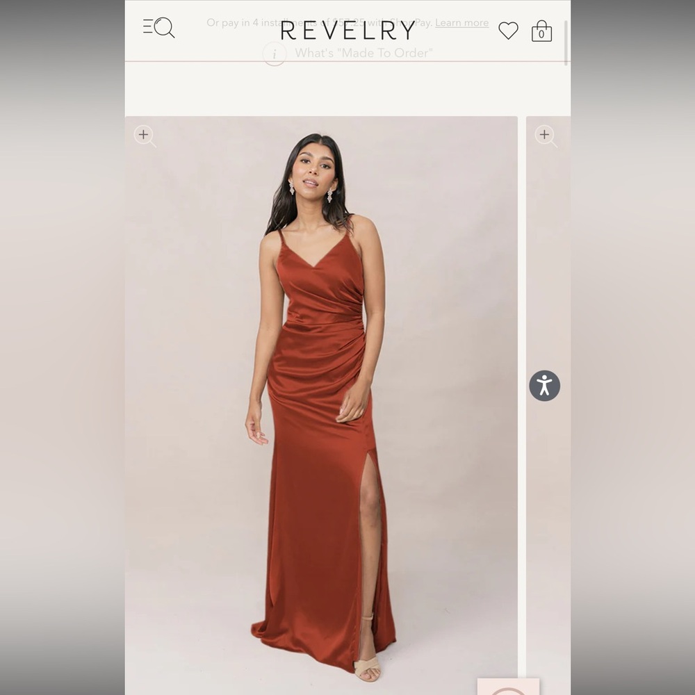 Revelry Rory Rust (721) Satin Dress